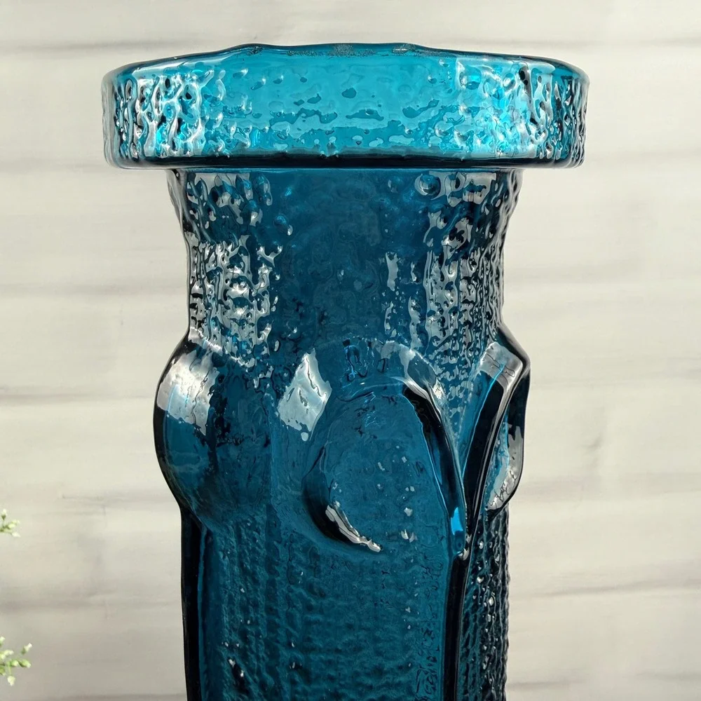 Wayne Husted Stelvia Antiqua Large Blue Glass Apothecary Jar Italy 1960s